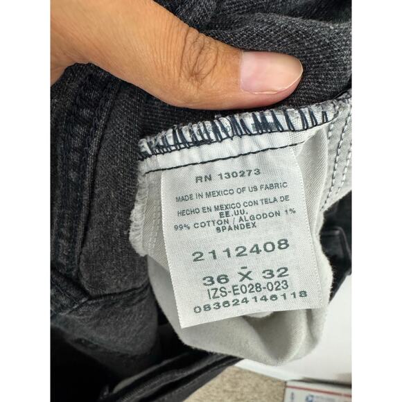 Lee Dungarees Slim Tapered Black Jeans Men’s 36x32 Vintage Y2K - Picture 8 of 8